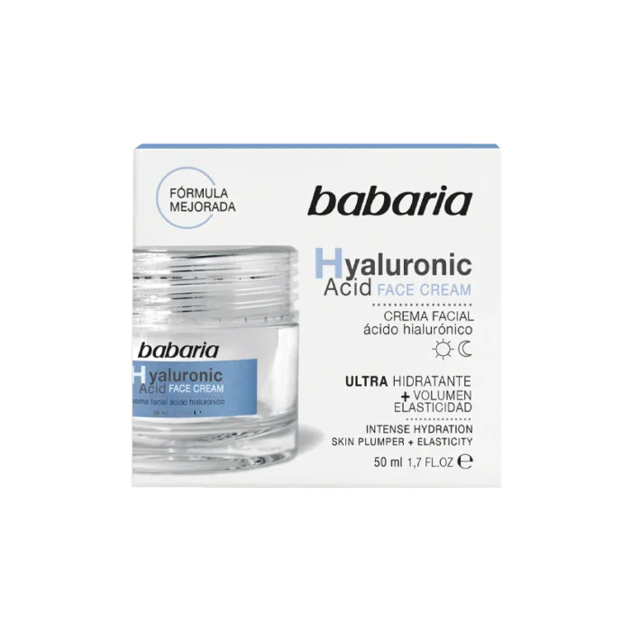 ⁦كريم Babaria Hyaluronic Acid Face Cream – ترطيب ومرونة للبشرة – 50 مل⁩ - الصورة ⁦1⁩
