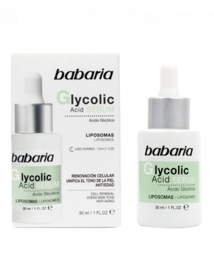⁦سيروم Babaria Glycolic Acid – لتجديد خلايا البشرة وتوحيد اللون – 30 مل⁩ - الصورة ⁦1⁩
