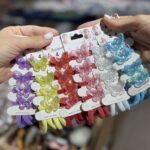 طقم ربطات شعر مزيّن بالفراشات