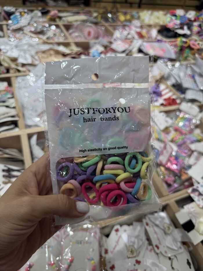 ⁦طقم ربطات شعر مطاطية ملونة – JUST FOR YOU⁩ - الصورة ⁦2⁩