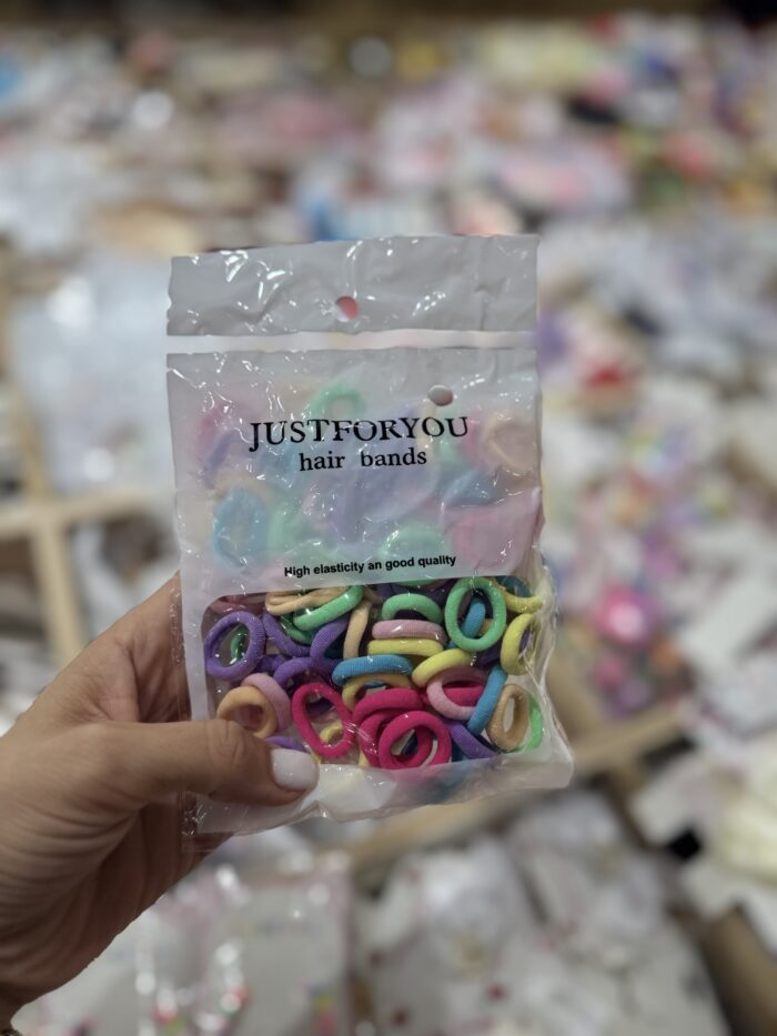 ⁦طقم ربطات شعر مطاطية ملونة – JUST FOR YOU⁩ - الصورة ⁦3⁩