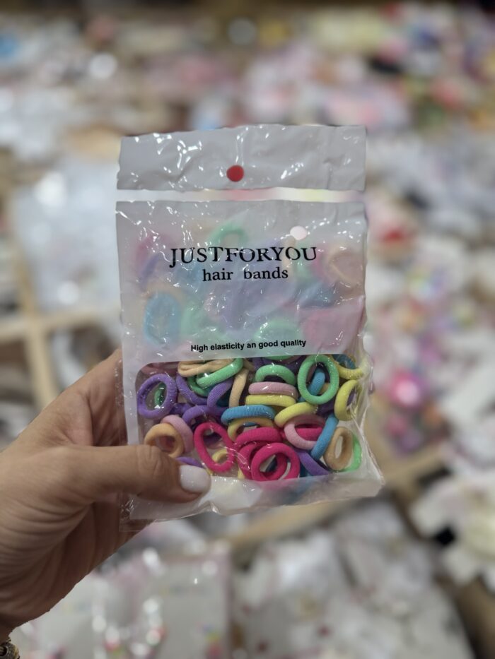 ⁦طقم ربطات شعر مطاطية ملونة – JUST FOR YOU⁩ - الصورة ⁦4⁩