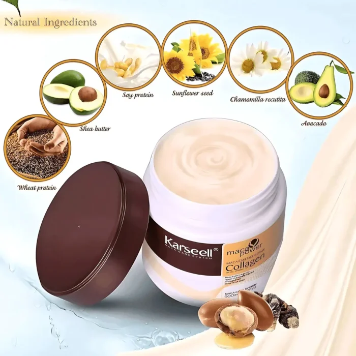 ⁦ماسك كارسيل بالكولاجين لإصلاح الشعر الجاف والتالف – Karseell Maca Essence Repair Collagen Hair Mask 500m⁩ - الصورة ⁦2⁩